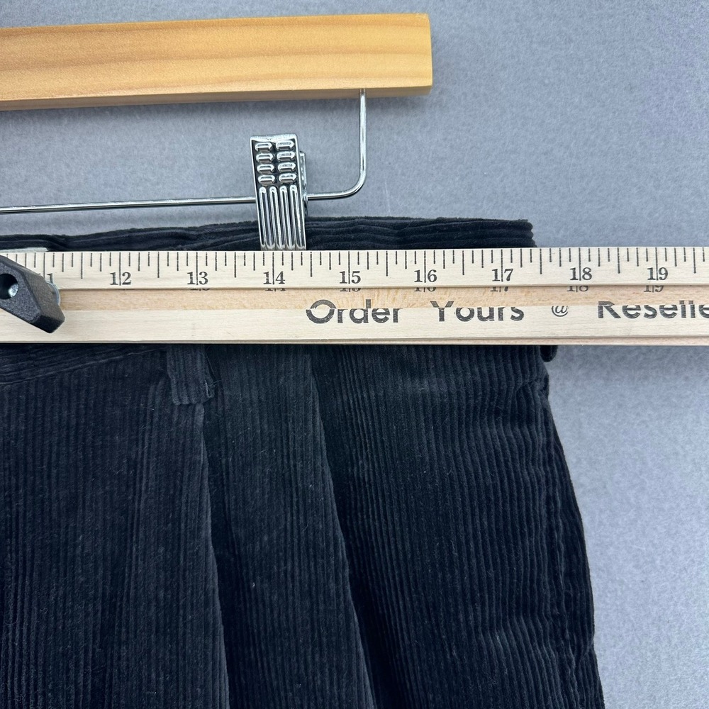 VTG Old Navy Regular Khakis Black Corduroy Pants 36x32 (35x31) Pleated Y2K Prep - Picture 4 of 9